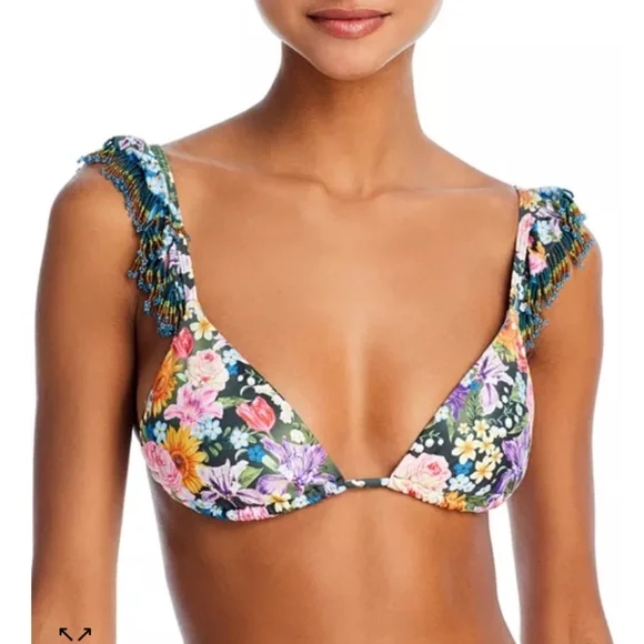 Agua Bendita Rose Dreamin Bikini Top - Picture 1 of 7